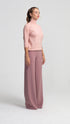 Soft Pink 3/4 Sleeve Turtleneck Sweater